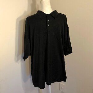 Stafford Mens Black Polo Shirt XXL Short Sleeve Casual Comfortable Classic Style